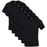 Gildan Men's Crew T-Shirts, Multipack, Style G1100, Black (6-Pack), Small